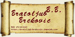 Bratoljub Breković vizit kartica